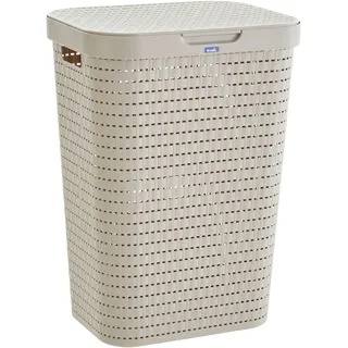 Rotho Wäschesammler Country 55 L cappuccino