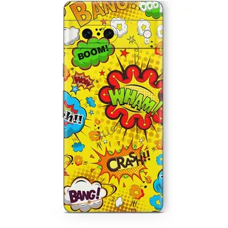 Skins4u Schutzfolie Skin Cover Skins Design Folie Kratzerschutz Aufkleber kompatibel mit Google Pixel 6a Comics-gelb