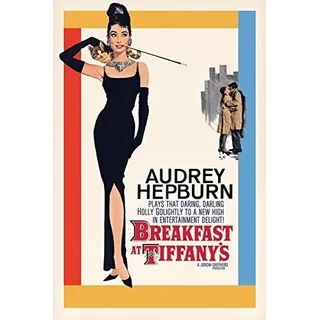 Audrey Hepburn - Breakfast at Tiffany's Maxi Poster 61 x 91.5 cm The Size, schwarz/weiß