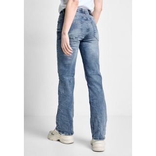 Cecil Slim-fit-Jeans High Waist blau