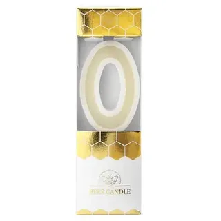 Wondercandle® Bienenwachskerze Nummer 0 - weiß