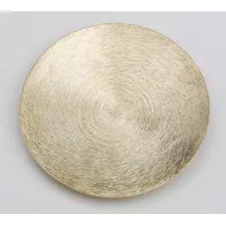 Kerzenteller, Dekoteller aus Alu gewölbt in Gold Ø 14 cm