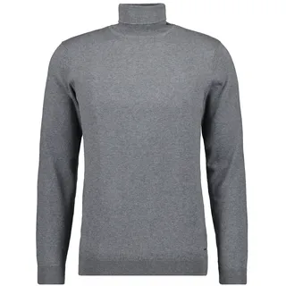 Rundhalspullover RAGMAN, Herren, Gr. 52, grau (mittelgrau), 95% Baumwolle 5% Cashmere, casual, hoch geschlossener Ausschnitt, Langarm, Pullover