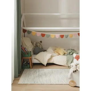 benuta Kinderteppich Rocky, rechteckig, Höhe: 5 mm, Kunstfaser, Berber, Ethno-Style, Wohnzimmer blau rechteckig | 70 cm x 200 cm x 5 mm