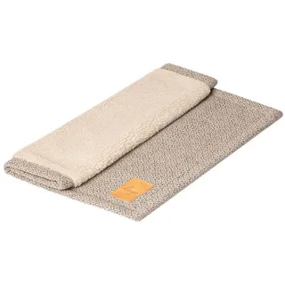 Denjo Dogs Tierdecke "Snuggle" Reisedecke Hundedecke und Liegeplatz, Polyester, 60x80cm, Liegematte für Hunde & Katzen, kuschelige Oberfläche beige|grau 60 cm x 80 cm