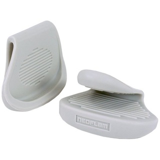 NEOFLAM® Topflappen Silikon-Griff Set, 2 tlg., (2-tlg), Hitzebeständig, Spülmaschinenfest, BPA-frei grau