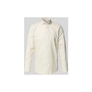 Slim Fit Business-Hemd mit Kentkragen, Sand, 41