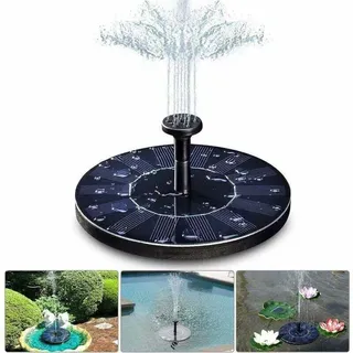 Odipie – 1,4-w-solar-gartenbrunnen – Maximale Höhe 70 Cm – 4 Düsen Für Verschiedene Effekte – Schwimmpumpe Für Teiche Und Vogeltränken