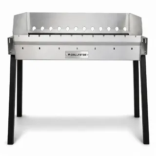 Grillpeter Holzkohlegrill Mangal Bulat 70 Schaschlikgrill 3mm Edelstahl schwarz