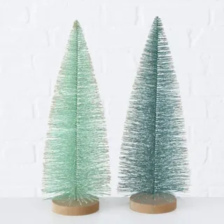 Deko Baum Dekoaufsteller, dunkel- und hellgrün, H 32 cm, 2er Set
