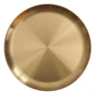 Oniissy Goldfarbenes rundes Ablagetablett für Schmuck, Kosmetik, Metalltablett, Schreibtisch-Dekoration, Aufbewahrung, für Schminktische, Couchtische (30 cm)