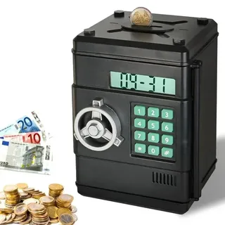 Elektronische Spardose Digitaler Safe Code 6-stellig Autozähler FISHTEC