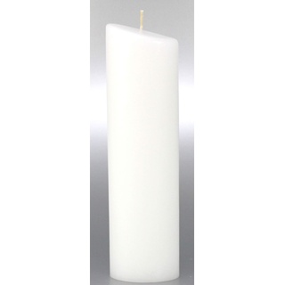 Kerze Oval, Weiss für Taufe 24x6 cm - 8615 - Kerzenrohling zum Basteln und Verzieren mit Karton zur Aufbewahrung.