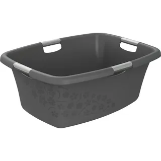 Rotho Wäschewanne Flowers 50 L anthrazit 65,1 x 48,6 x 26,2 cm (L x B x H)