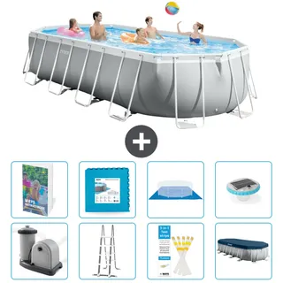 Prism Frame Pool Oval - 610x305x122 Cm - 9-teilig  S674