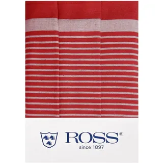 Ross 3er Pack Zwirn Halbleinen Geschirrtücher Streifenfond 50x70 cm | rot - rot