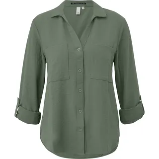 QS Langarmbluse olive S
