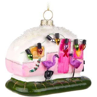 BRUBAKER Weihnachtsbaumkugel Lustige Weihnachtskugel aus Glas - Handbemalt & Mundgeblasen (1 St), Christbaumschmuck Figur - Deko Anhänger Baumkugel - Christbaumkugel bunt