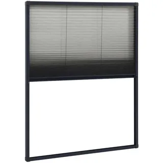 vidaXL Insektenschutz-Plissee für Fenster 60 x 80 cm Anthrazit