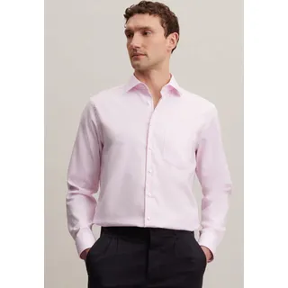 Businesshemd SEIDENSTICKER "Regular" Gr. 38, normale Ärmellängen, bunt (rosa, pink) Herren Hemden Langarm Regular Kentkragen Uni