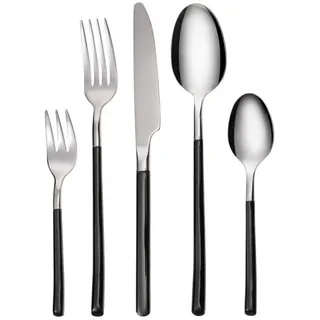 GRÄWE Besteck-Set Besteckset 10-teilig, Edelstahl 18/10, Serie STOCKHOLM, 2 Personen, Starter-Set für Haushalt & Camping