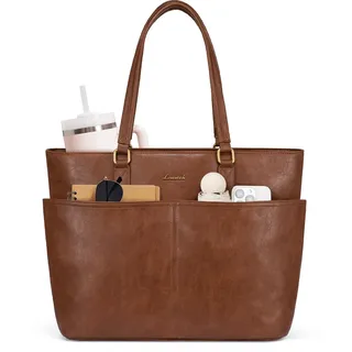 LOVEVOOK Handtasche Damen Groß, Laptoptasche 17,3 Zoll, Arbeitstasche