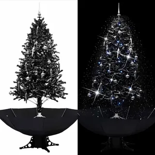 Schneiender Weihnachtsbaum Mit Schirmfuß Schwarz 190 Cm Pvc