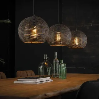 famlights Retro Pendellampe Melody für Esstisch/Hängeleuchte rustikal/Vintage Pendelleuchte/Esszimmerlampe industrial/Dimmbar 3- flammige Hängelampe Glas/Deckenleuchte/Pendelleuchte E27