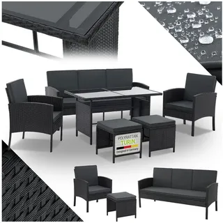 Juskys Turin  6-tlg. Schwarz