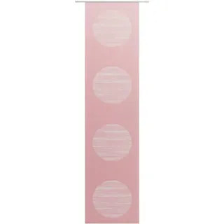 Neutex for you! Schiebegardine Padova (1 St), Klettband, halbtransparent, Scherli, inkl. Befestigungszubehör, Halbtransparent, Sauberer Abschluss, modern rosa 57 cm x 175 cm