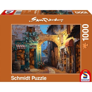 Schmidt Spiele Puzzle 1000 Teile Puzzle Sam Park Gässchen am Comer See 59313, 1000 Puzzleteile