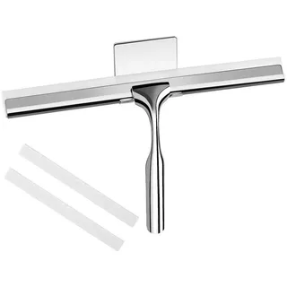 LuxusKollektion Duschabzieher Duschabzieher Edelstahl 25cm, Fensterabzieher, (1-St) silberfarben