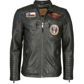 Top Gun Beef, Lederjacke - Schwarz - XXL