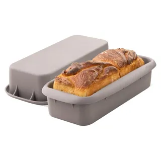 GOURMEO Silikon Backform rechteckig groß - Kastenform zum Backen für Kuchen und Brote u.a. Toastbrot - Kastenbackform mit Antihaftbeschichtung - ...