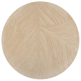 KADIMA DESIGN Leven Wollteppich Ø 160 cm Beige