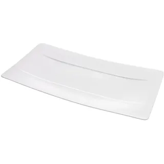 Villeroy & Boch Servierplatte, Weiß, Keramik, rechteckig, 18x35 cm, Tischkultur & Servieren, Servierplatten