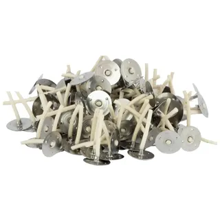 Teelichtdochte mit Metallplättchen 100 Stück für Kerzen und Teelichter, Candle Wick, Kerzen selber machen