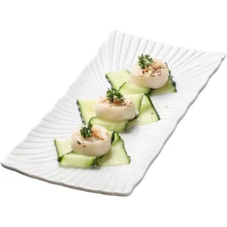 Rechteckige Speiseteller, Rechteckige Dessertteller, 23,9 X 10,9 X 1,6 Cm, Weiße Keramik-vorspeisenplatte, Für Sushi, Kuchen, Salat, Obst, Dessertteller