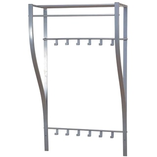 Wandgarderobe aus Stahl Silberfarben
