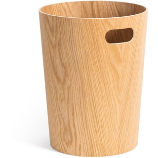 Kazai. Echtholz Papierkorb Börje | Moderner Holz Mülleimer für Büro, Kinderzimmer, Schlafzimmer u.m. | Eiche