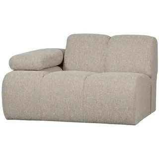 Modulsofa Mojo Bouclé, modern und flexibel, beige, 1er Arm-Links, weicher Stoff
