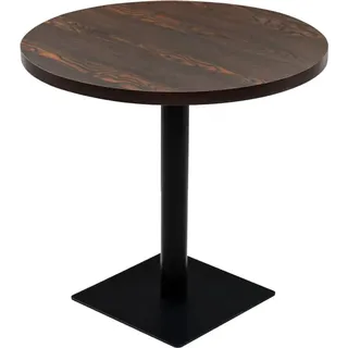 vidaXL Bistrotisch Ø 80 cm dunkel esche
