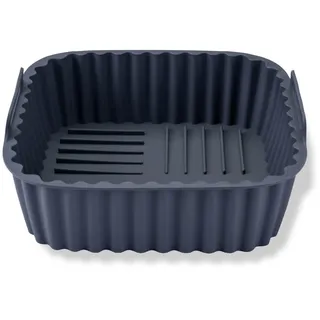 Fackelmann Silikonform für Heißluftfritteuse – 15 x 5 cm, Aschgrau, für knusprige Gerichte ohne Anhaften, Spülmaschinengeeignet