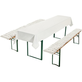 REDBEST Tischdecke Auflagen und Tischdecke "Seattle" 3-tlg. (3-tlg) weiß 90 cm x 260 cm