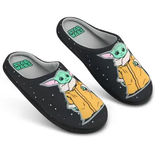 Disney Star Wars Hausschuhe Herren, Grumpy & Baby Yoda Slipper Herren, Jungen & Teenager - Star Wars Geschenke für Männer - 41 EU