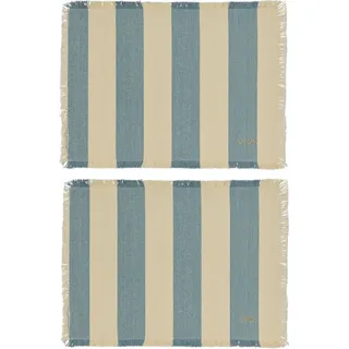 Toppu Tischsets, blau-beige, 2 St.