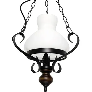 Licht-Erlebnisse Petronel 0-flg. 40 cm rund Holz Glas Metall