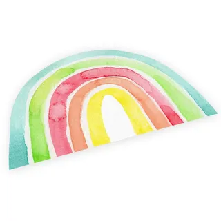 nikima Platzset stabiles Vinyl Tischset Regenbogen bunt Kinder Platzset abwaschbar, (1-St) bunt