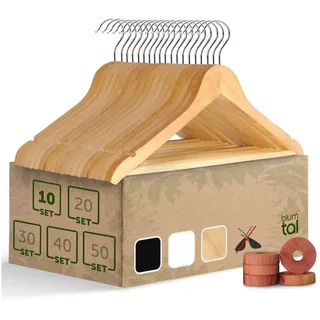Blumtal Kleiderbügel Holz Beige 10 St.