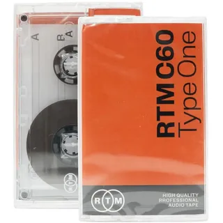 RTM Industries C60 Type 1 Hochwertige 60 Minuten Leercassetten für Audioaufnahmen Karton 10 Kassetten 10er-Pack (1-Pack)